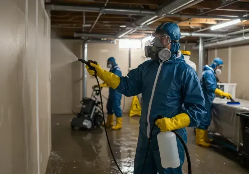 Basement Sanitization and Antimicrobial Treatment process in Sheridan, OR